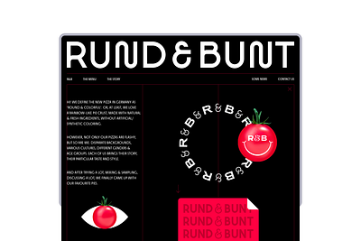 Rund&Bunt Pizza Bar Brand Identity circle pizza logo