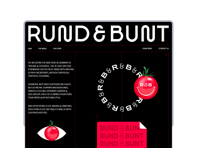 Rund&Bunt Pizza Bar Brand Identity circle pizza logo