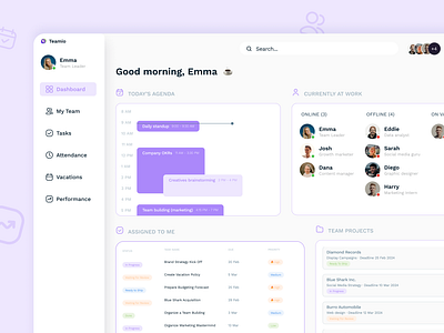 Dashboard design: Team management desktop application app design application design branding dashboard design graphic design ui ui design ux design visual design