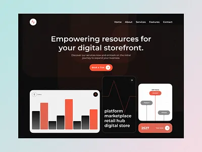 Sales Management Landing Page 3d animation branding design elementor figma graphic design illustration logo motion graphics typography ui vector