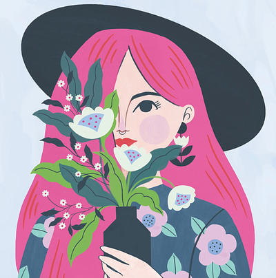 Plant Lady branding fashion floral graphic design illustraiton