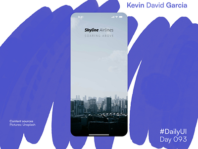 #DailyUI Day 93: Splash Screen airline app dailyui flight loading splash splash screen