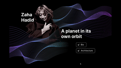 Zaha Hadid website graphic design ui ux