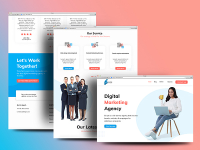 Digital Marketing Website Landing Page Design | site 6ixpix site digitalmarketing website landingpage site ui uiux ux website