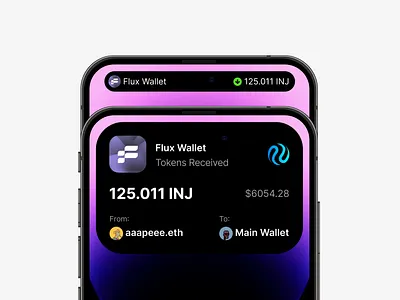 Crypto Wallet Dynamic Island app crypto design dynamic island figma fintech mobile nft receive ui