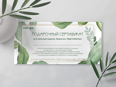 Gift certificate branding design gift certificate graphic design illustration logo typography ui ui design ux vector косметика купон подарочный сертификат сертификат