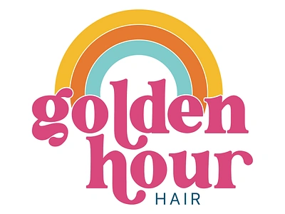 Golden Hour Hair branding graphic design logo