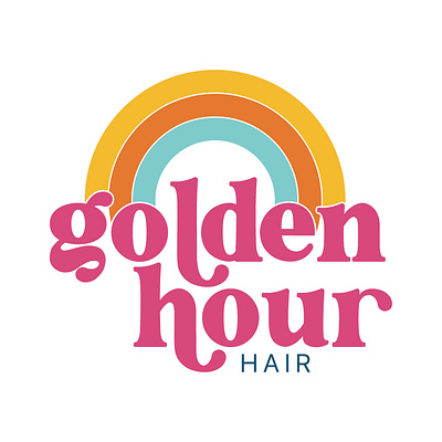 Golden Hour Hair branding graphic design logo