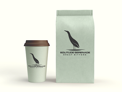 SOLITUDE SERENADE LOGO animal bird branding coffee design graphic design logo logo design pictorial