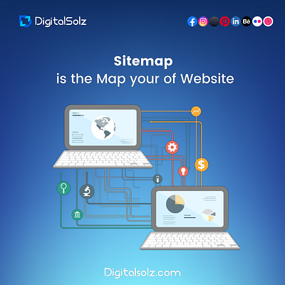 Sitemap is the map of your Website branding business business growth design digital marketing digital solz illustration marketing social media marketing ui