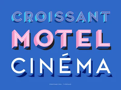 Frontage Pro – Typeface 3d blue charming chromatic font layered type typeface typography vintage