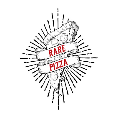 Rare Pizza branding graphic design logo