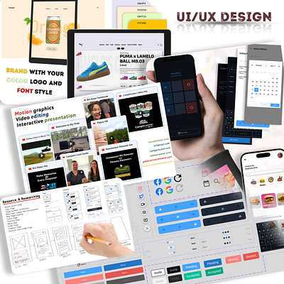 UI/UX design design interactive presentation motion graphics typography ui uiux uiux design ux video editing video edting