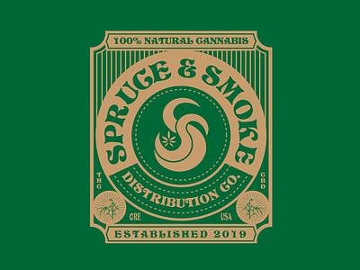 Spruce & Smoke 2019 branding cannabis design graphic design identity illustration logo mark smoke