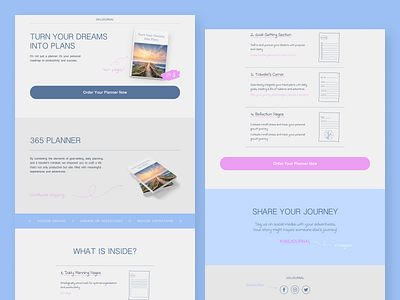 Landing Page for a 365 planner design figma graphic design interface design landing shop ui ux