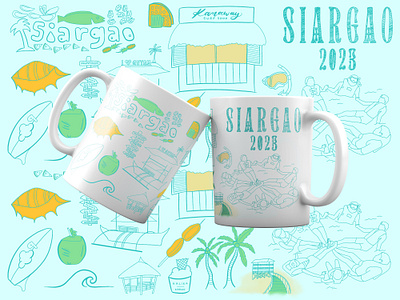 Siargao Mug Design creative cup design illustration mug philippines product design siargao souvenir travel