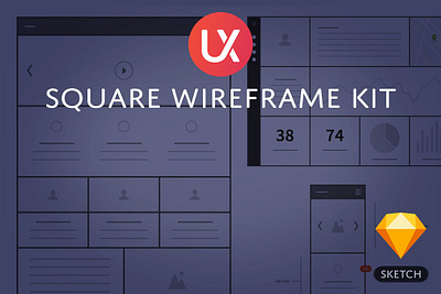 Square Wireframe Kit app application dashboard kit layout mockup responsive sketch software square wireframe kit ui ui kit ux ux design ux kits web design website wireframe wireframes