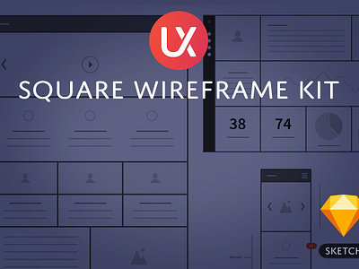 Square Wireframe Kit app application dashboard kit layout mockup responsive sketch software square wireframe kit ui ui kit ux ux design ux kits web design website wireframe wireframes