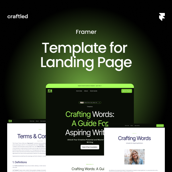 Unleash the full potential of your ebook with this beautifully designed and functional landing page.