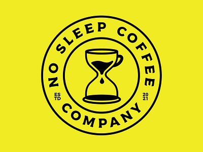 No Sleep Badge badge branding coffee design graphic design illustration logo mark no sleep