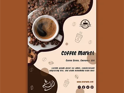 🌟☕ Unleash Your Morning Buzz with Our Modern Coffee Poster! ☕ branding coffee creative design graphic design modern new poster professional unique vector