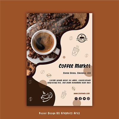 🌟☕ Unleash Your Morning Buzz with Our Modern Coffee Poster! ☕ branding coffee creative design graphic design modern new poster professional unique vector