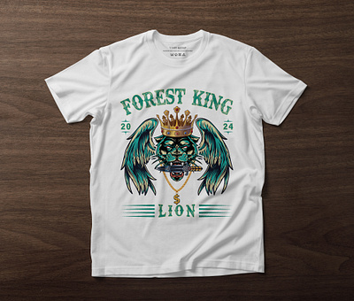 Lion T-shirt Design brand branding classic design forest graphic design illustration lion luxuary nyc t shirts over the top t shirts popular t shirt design t shirt design custom t shirt design for girls top typography united states vector vintage
