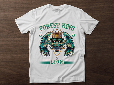 Lion T-shirt Design brand branding classic design forest graphic design illustration lion luxuary nyc t shirts over the top t shirts popular t shirt design t shirt design custom t shirt design for girls top typography united states vector vintage