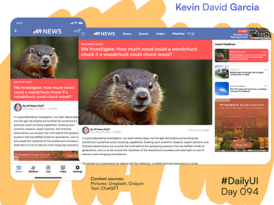 #DailyUI Day 94: News ad advertisement article breaking news dailyui desktop header mobile news