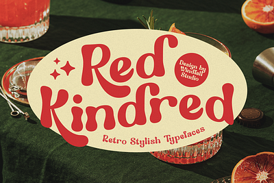 Red Kindred - Retro Stylish Typeface branding design elegant font graphic design retro typeface typography vintage