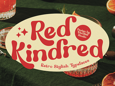 Red Kindred - Retro Stylish Typeface branding design elegant font graphic design retro typeface typography vintage