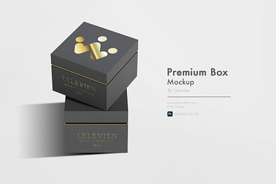 Premium Box Mockup background blank design empty illustration isolated mockup object packaging paper premium box mockup product square template