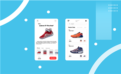 Shoes App lebron mobile app nike shoes ui