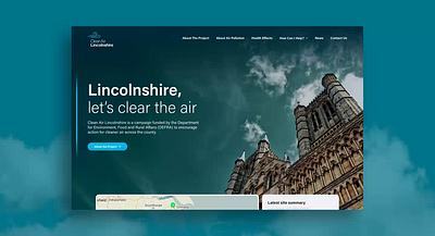Clean Air Website Design air clean cloud developer digital location map minimal pollution screen scroll ui ux web design website