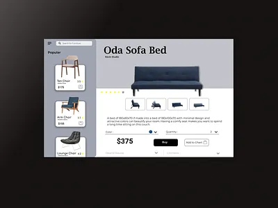 Furniture Website elegant furniture minimalist ui web