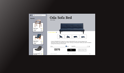 Furniture Website elegant furniture minimalist ui web