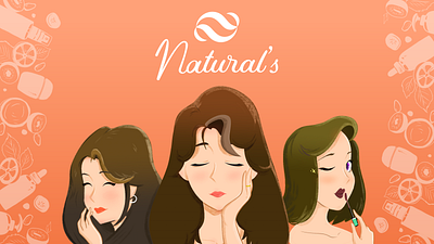 Natural's: The Cosmetic Brand adobe illustrator branding cartoon character design cosmetics brand design digital art graphic design illustration logo visual identity