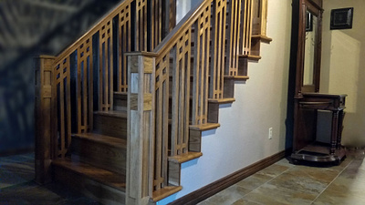 Craftsman Style Staircase arcitecture craftsman style custom carpentry custom woodworking home design staircase