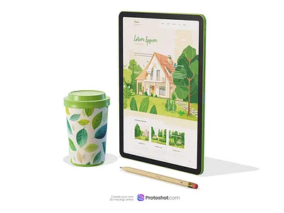 Create 3D Mockups Online - Protoshot.com 3d 3dart app cup design download free ipad mockup tool ui webdesign