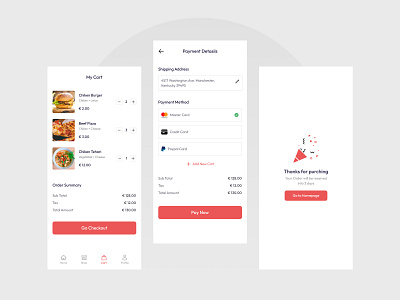 Credit Card Checkout 3d animation apps behance branding checkout dashboard dribbble food food apps food delivery graphic design landing page logo motion graphics product design red ui userpersona ux