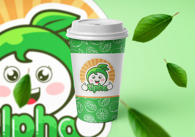 Tea Alpha branding graphic design logo