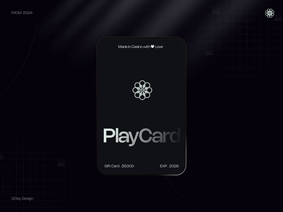 Gift Card animation banking branding card casino coins crypto design finance gambling game identity illustration landing page lotery motion nft playcard qclay ui ux