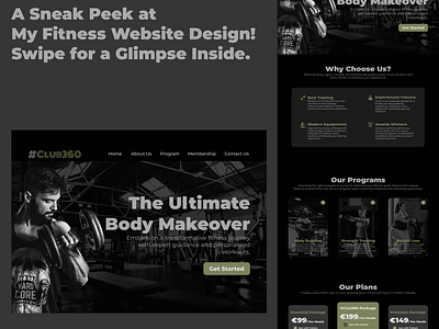 Revolutionizing Fitness: A Web Design Showcase. gym gymwebsite ui