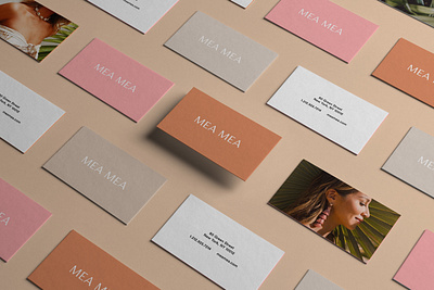 MEA MEA BUSINESS CARDS branding business cards clothing fashion hawaii lifestyle wordmark