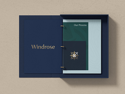 Windrose Agency | Concept 1 agency binder brand id branding logo nautical