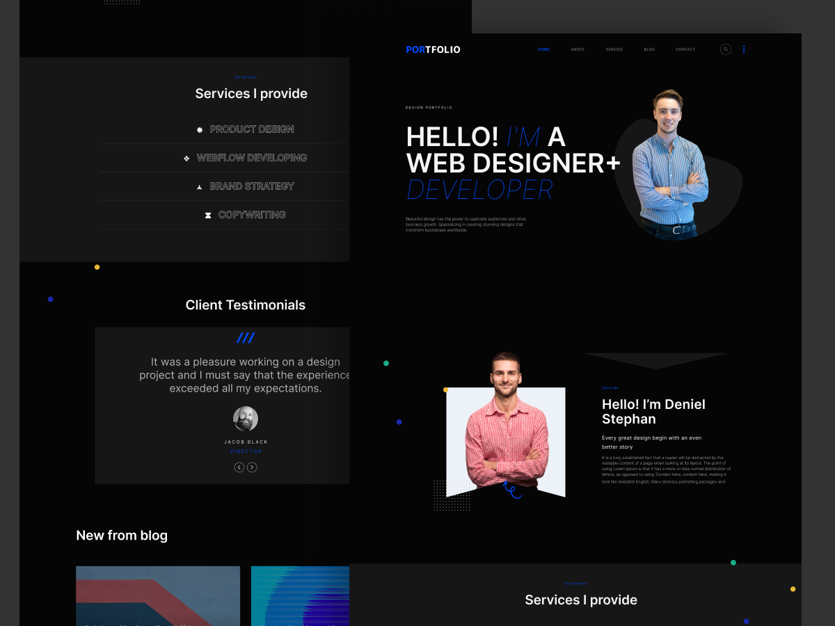 Portfolio Website by Nick_James on Dribbble