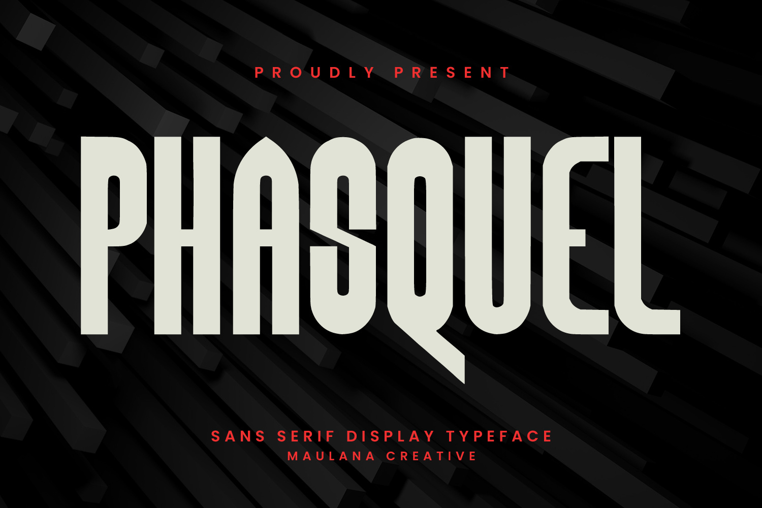 Phasquel Sans Serif Display Typeface by Maulana Creative on Dribbble