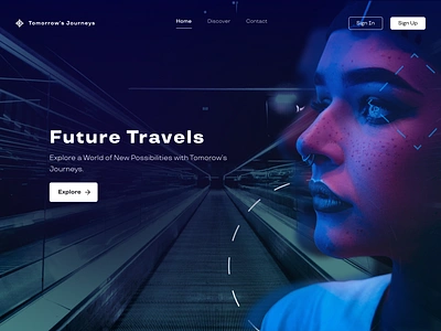 Landing Page Concept ai design future innovation innovative landing page modern ui web