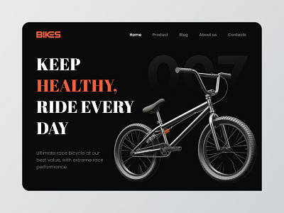 Bicycle Store - Landing Page branding graphic design ui