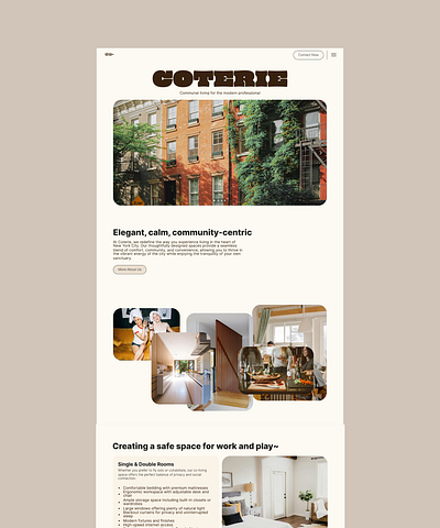 Coterie · design framer responsive ui ux web design website